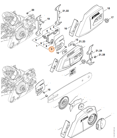 Boczny Element Blaszany Pilarki STIHL 1141-664-1030