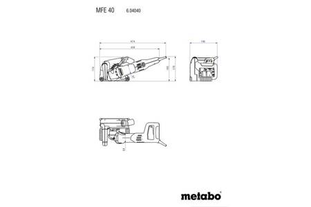 Bruzdownic MFE 40 w walizce z 2 tarczami uniwersalnymi Metabo 604040500