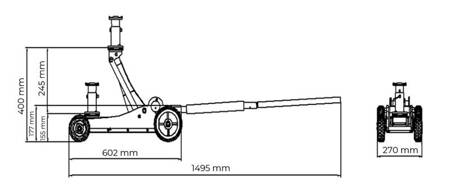 Holzmann podnośnik warsztatowy, hydrauliczny, lewarek, żaba OFFROAD OWH1.5