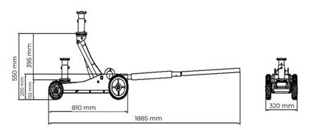 Holzmann podnośnik warsztatowy, hydrauliczny, lewarek, żaba OFFROAD OWH3.0