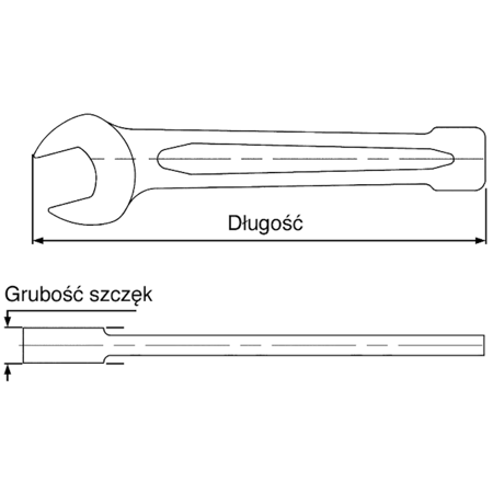 KLUCZ PŁASKI UDAROWY 27mm TENG TOOLS 160740205