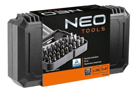 Końcówki Wkrętakowe z Uchwytem 38szt Neo Tools 06-105