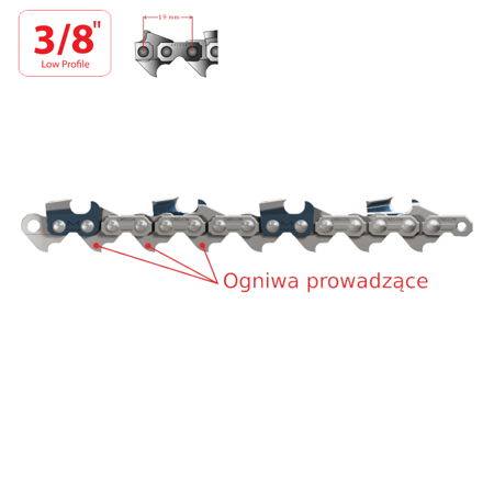 ŁAŃCUCH TNĄCY DO PILARKI 3/8" 1,3MM 52 OGNIWA OREGON 91P052E