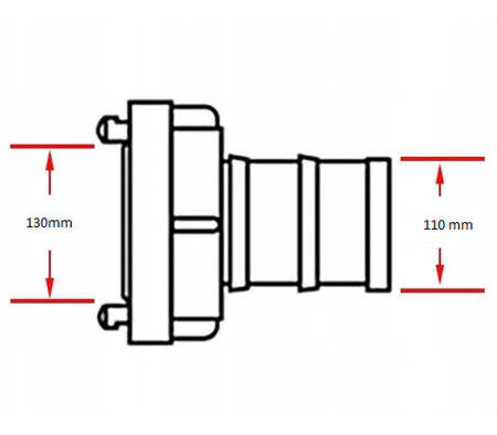 Łącznik Storz Strażacki Do Węży Tłoczny fi 110mm 4" SUPON