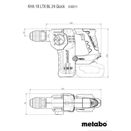 Młotowiertarka 18 V KHA 18 LTX BL 24 QUICK Metabo 600211500