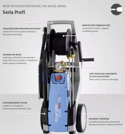 Myjka ciśnieniowa Profi 160 TST 140 bar 660l Kranzle 606000