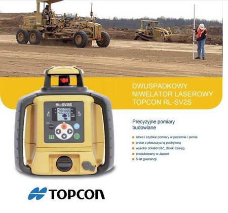 NIWELATOR LASEROWY TOPCON (czerwona wiązka) RL-SV2S NIVEL