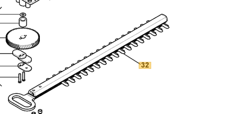 NÓŻ SHT 500 45CM STIGA 118800572/0