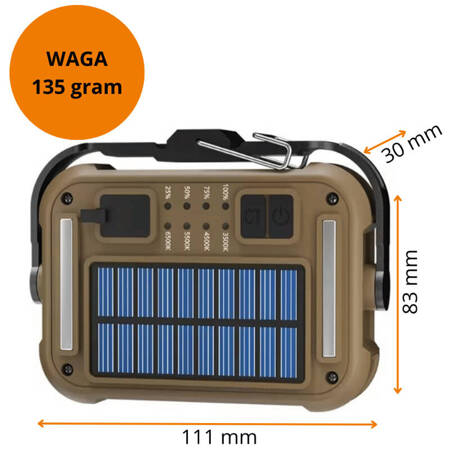 Naświetlacz Solarny LED Wielofunkcyjny S-NOVA 1000lum NOMI