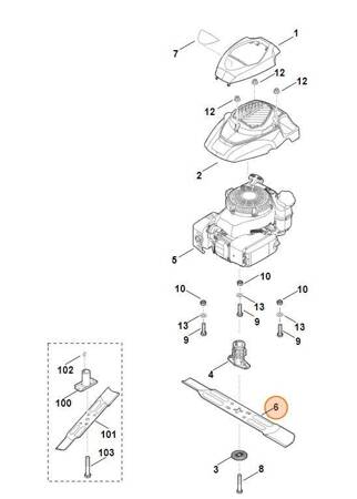 Nóż Kosiarki STIHL MB 253 6371-702-0101