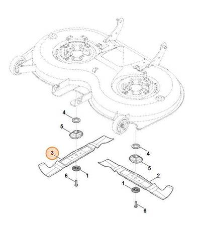 Nóż Prawy Traktora Ogrodowego STIHL RT 6127 MT 6127 AMS127 6170-702-0145