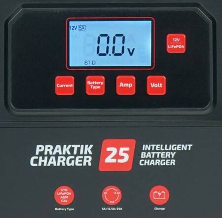 PROSTOWNIK ŁADOWARKA CHARGE 25 LCD 12/24V IDEAL