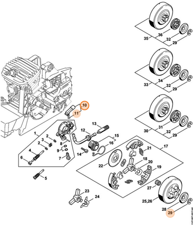 STIHL Element Kątowy Piły 1127-640-9200