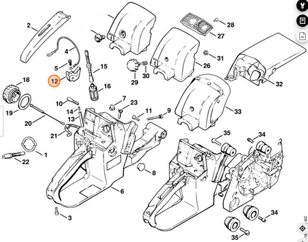 STIHL Sprężyna Zestykowa Do Pilarki Łańcuchowej 1118-442-1600