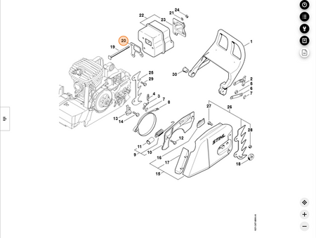 STIHL USZCZELKA TŁUMIKA PIŁY MS290, MS310, MS390 1127-149-0600