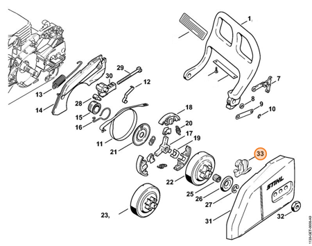 STIHL WYCHWYT ŁAŃCUCHA PIŁY 1123-656-7700