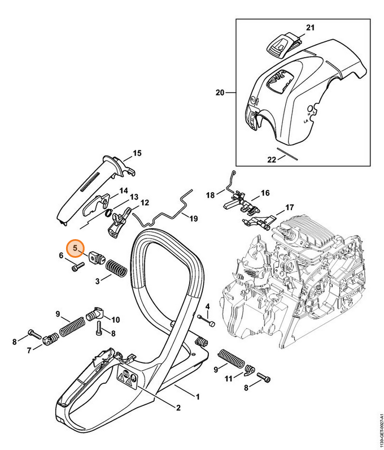 STIHL ZATYCZKA ANTYWIBRACYJNA kosy MS171 MS181 MS211 1139-792-2901