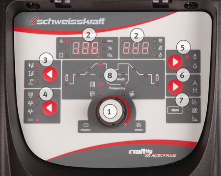 Spawarka Inwerterowa CRAFT-TIG 201 AC/DC PULSE 1074202 + Hełm Spawalniczy