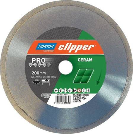 TARCZA DIAMENTOWA 200mm CLASSIC CERAM NORTON 70184625093