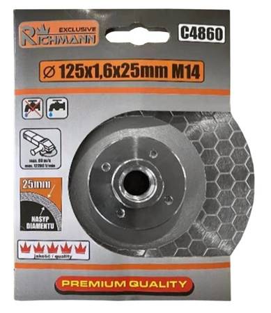 TARCZA DIAMENTOWA M14 125x1,6mm RICHMANN C4860