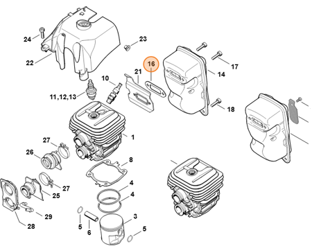 Uszczelka Tłumika Wydechu Spalin STIHL 4238-149-0600