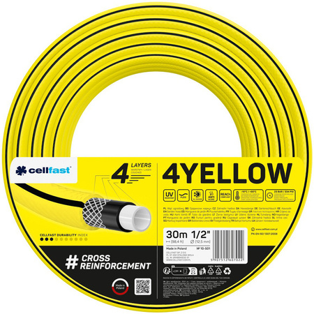 Wąż Ogrodowy 4YELLOW 1/2'' 30m Cellfast 10-501