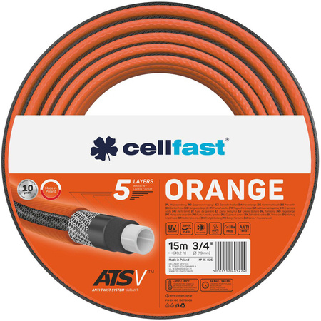Wąż Ogrodowy Orange ATSV 3/4'' 15m Cellfast 15-025