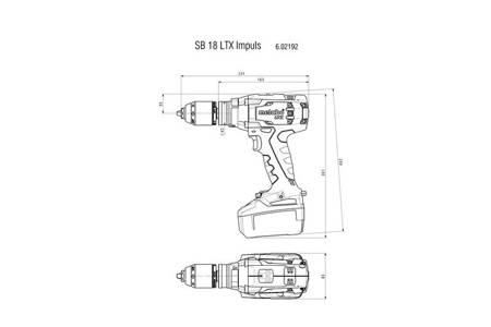 Wiertarka udarowa SB 18 LTX IMPULS Metabo 602192890