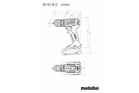 Wiertarko-wkrętarka akumulatorowa BS 18L BL Q + walizce z ładowarką + 2 akumulatory Metabo 602327500