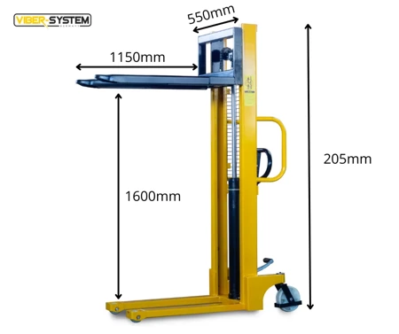 Wózek Masztowy Paletowy Viber-System Pw1016 1000kg 1600mm