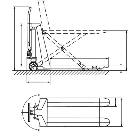 Wózek Paletowy 1t PHH 1003E Unicraft 6150104