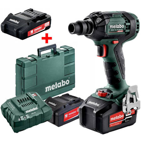 Zakrętak Udarowy SSW 18 LTX 300BL Metabo 602395650 + 3 Akumulatory Z Ładowarką