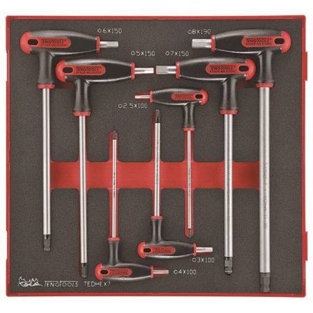 Zestaw 7 kluczy trzpieniowych sześciokątnych z rękojeścią poprzeczną TEDHEX7 Teng Tools 238320105
