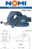 Imadło Ślusarskie Stołowe Stałe 125mm z Kowadłem NOMI