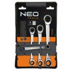 Klucze oczkowe z grzechotką 8-19 mm zestaw 4 szt. Neo Tools 09-070