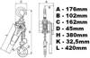 Wciągarka łańcuchowa hakowa 1500kg 1,5T Viber-System WH1500